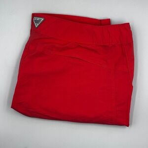 Columbia PFG Womens Red Performance Fishing Gear Capri Pants Size L Lightweight
